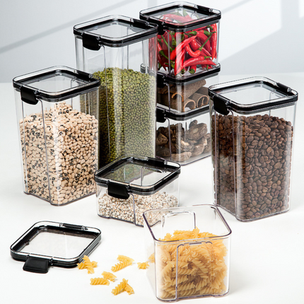 Conjunto de 10 Potes Organizadores Herméticos de Plástico con Tapa Selladora al Vacío