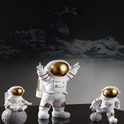 Set de 4 Esculturas Decorativas de Astronautas