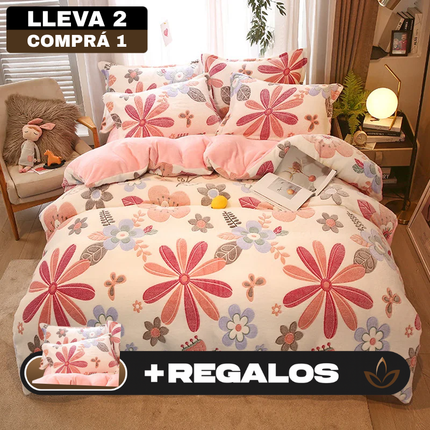 Juego de Ropa de Cama en Algodón y Lana