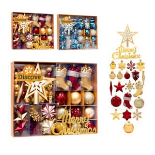 Kit 70 Bolas y Adornos Navideños con Luces LED – Decoración para Árbol de Navidad