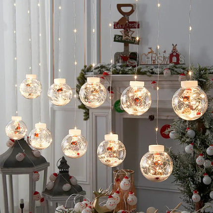 OFERTA EXCLUSIVA- CORTINA DE NAVIDAD🎅🏻 ESFERAS DE LUZ LED✨