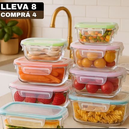 Recipientes Herméticos de Vidrio Templado